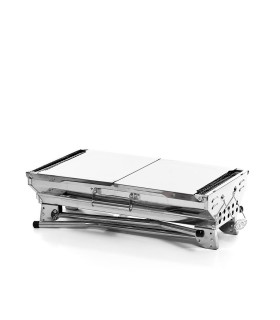 ExelQ barbecue au charbon de bois pliable, inox – InnovaGoods