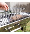 ExelQ barbecue au charbon de bois pliable, inox – InnovaGoods