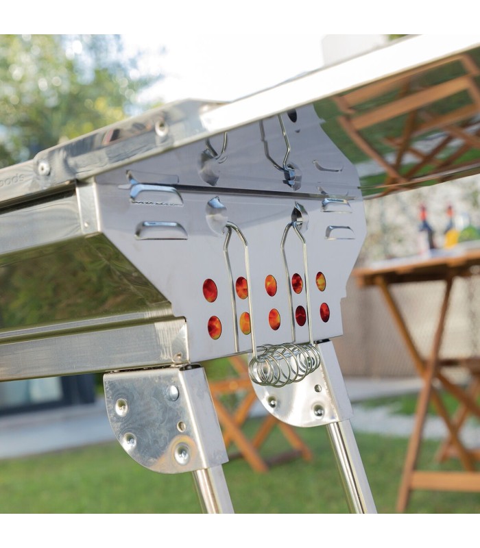 ExelQ barbecue au charbon de bois pliable, inox – InnovaGoods