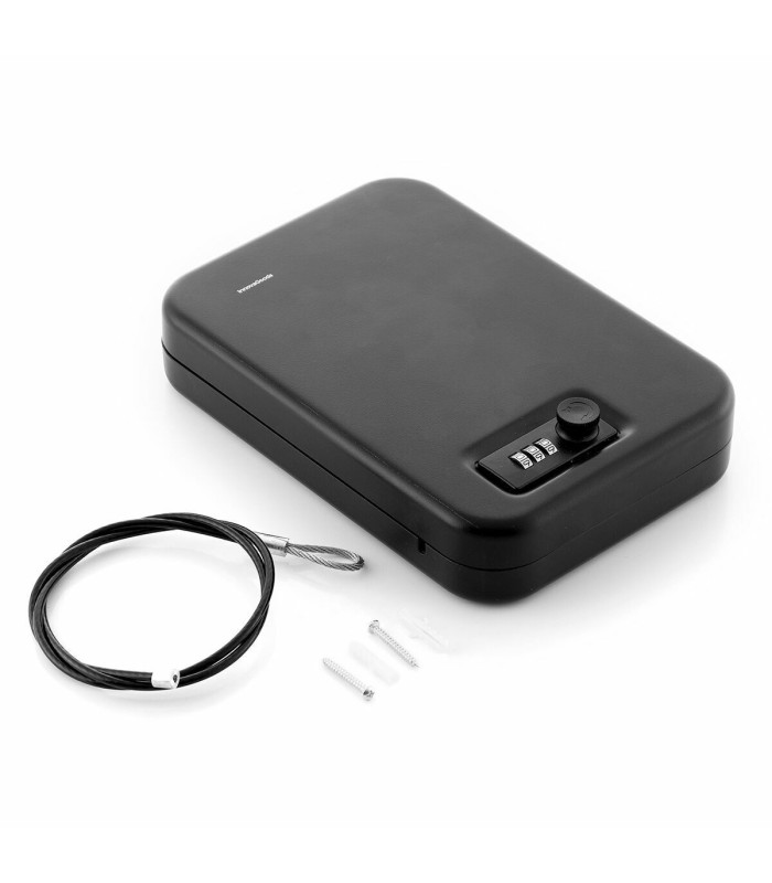 Coffre-fort portable 🛡️ | fer noir, câble de sécurité – maison sécurisée