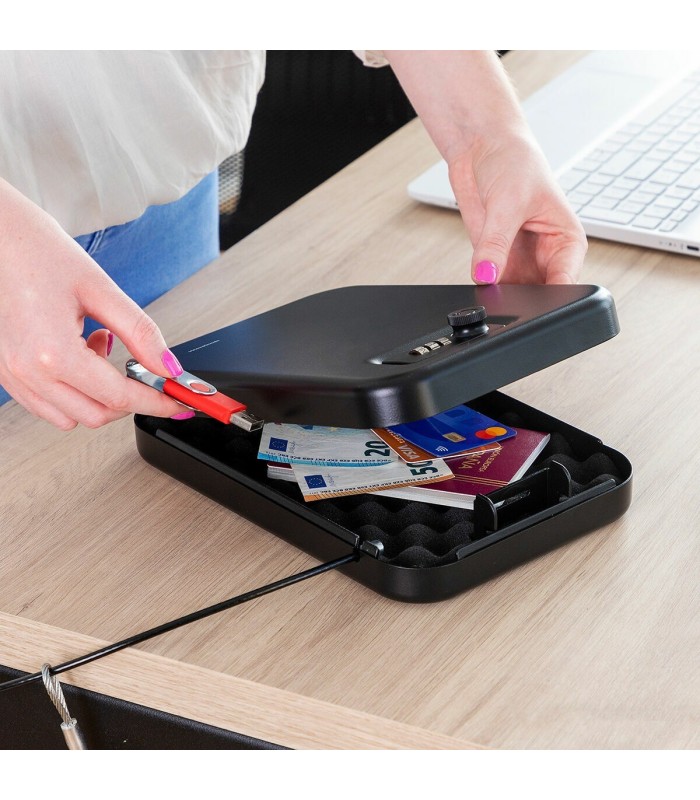 Coffre-fort Prisaven noir – InnovaGoods portable