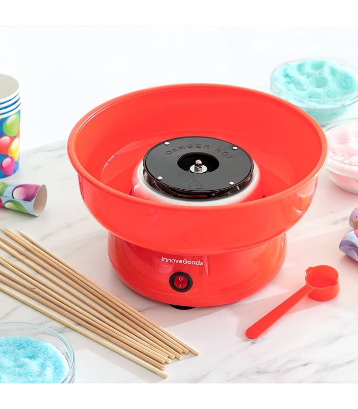 Machine à barbe à papa 🍭 | rouge, compacte | idéal enfants