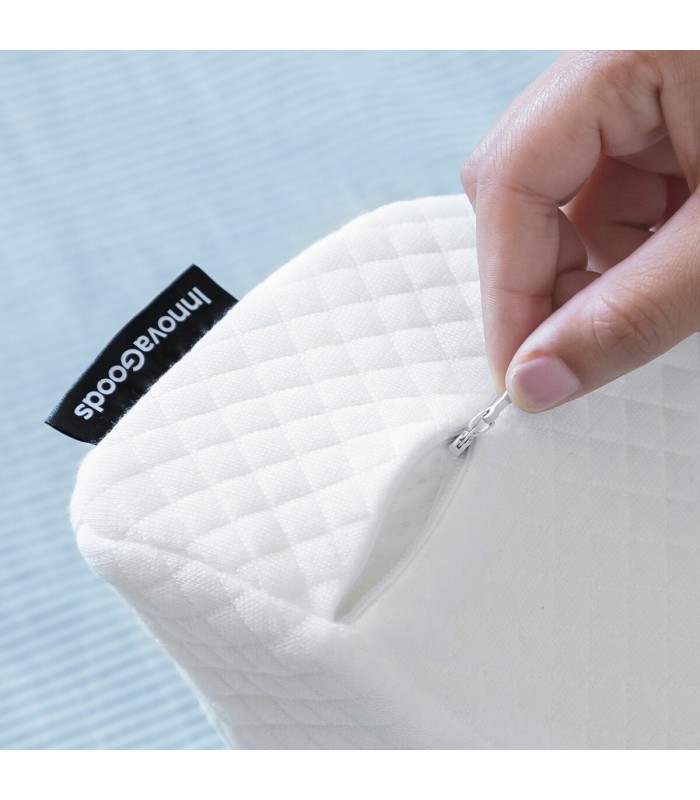 Cozzy blanc/gris – oreiller cervical viscoélastique InnovaGoods