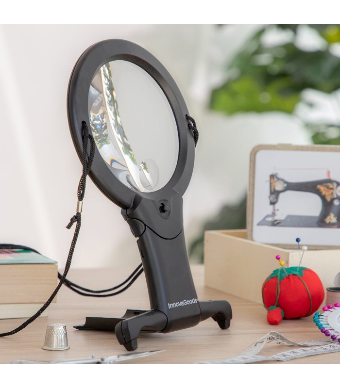 Loupe de précision mains libres 🧐 | noir, LED, multi-usages