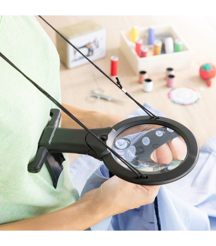 Loupe de précision mains libres 🧐 | noir, LED, multi-usages