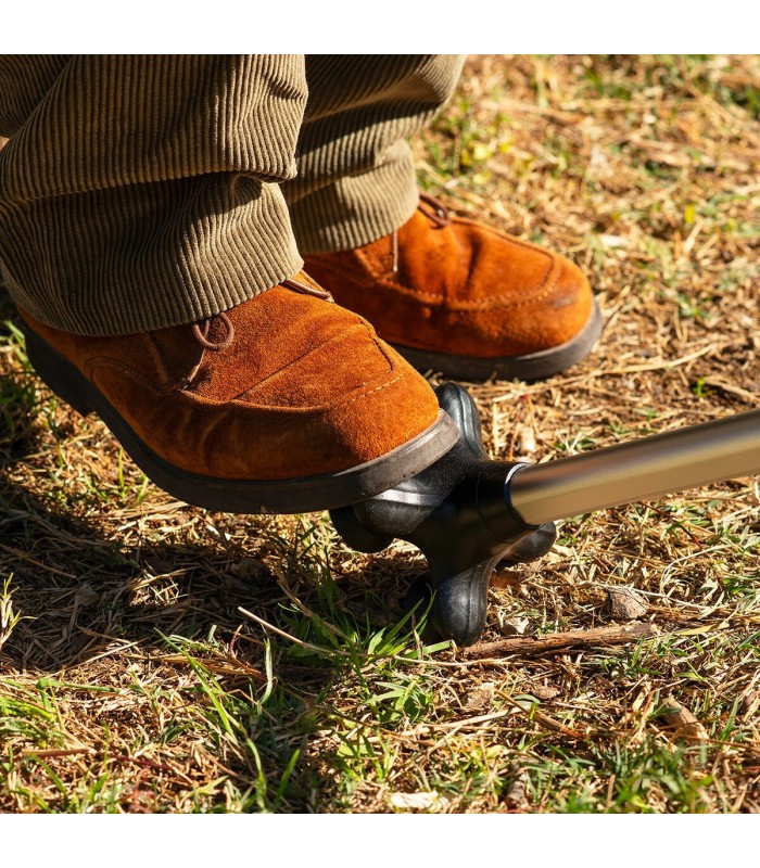 Canne extensible 🦯 LED, alarme - gris et noir | durable & sûre
