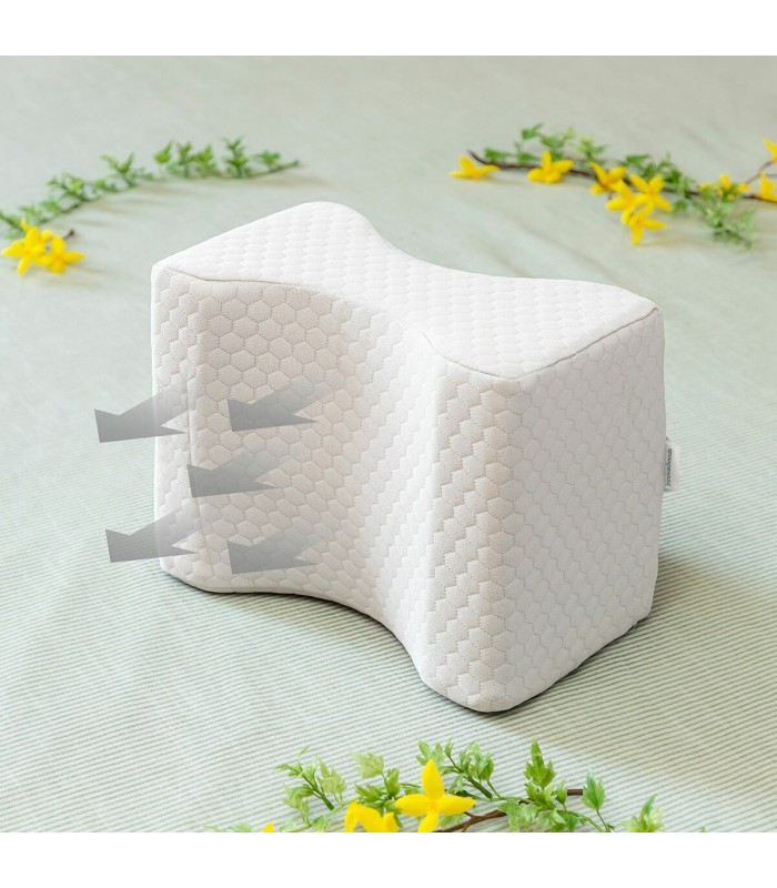 Oreiller pour les jambes 🛏 | Gris mousse mémoire | Confort optimal