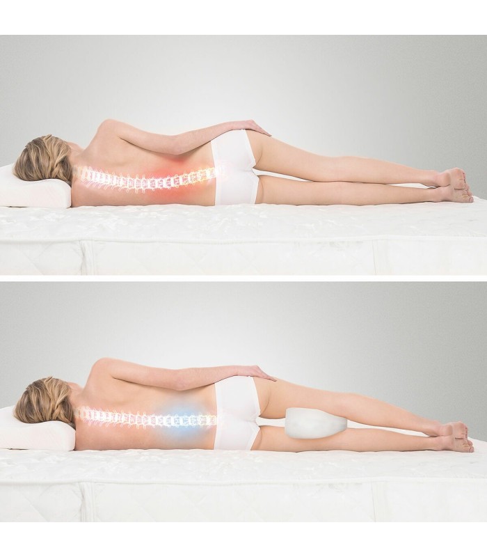 Oreiller pour les jambes 🛏 | Gris mousse mémoire | Confort optimal