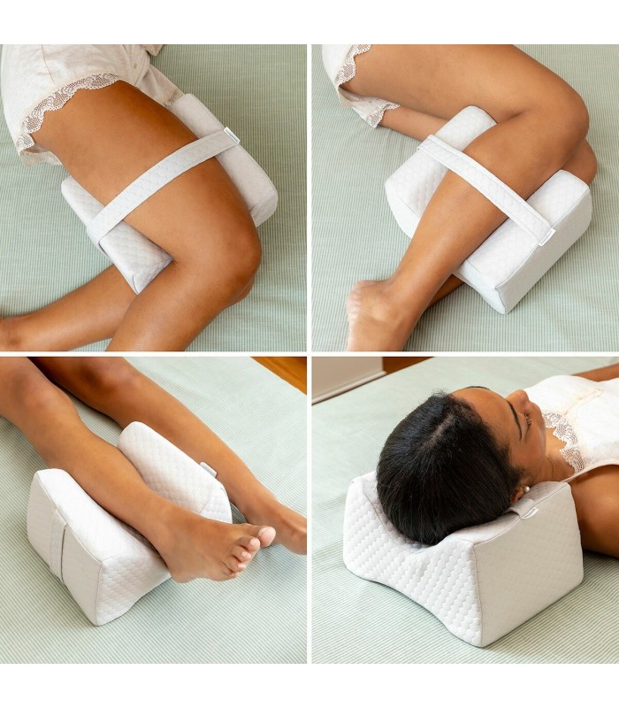 Oreiller pour les jambes 🛏 | Gris mousse mémoire | Confort optimal