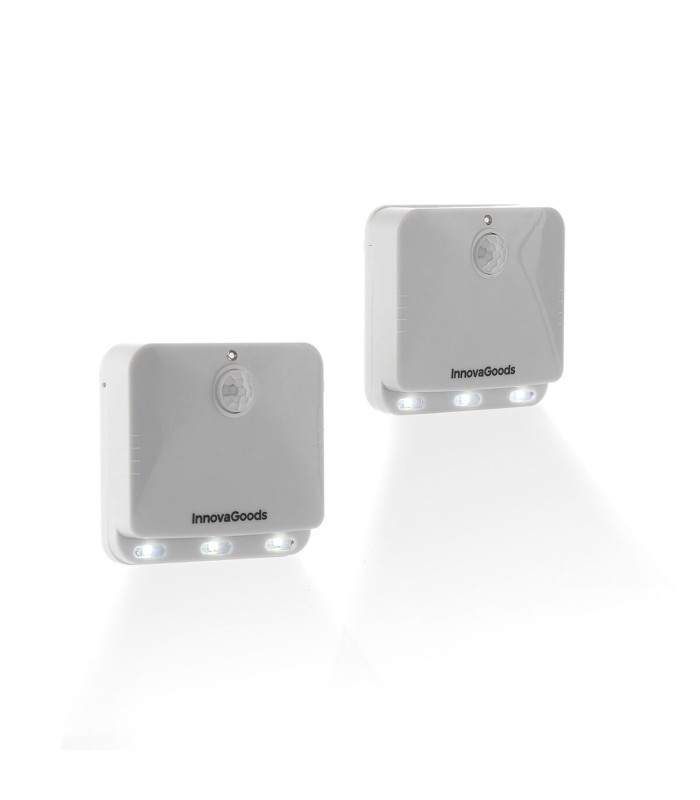 Lumtoo gris – lampes LED capteur de mouvement x2 | InnovaGoods