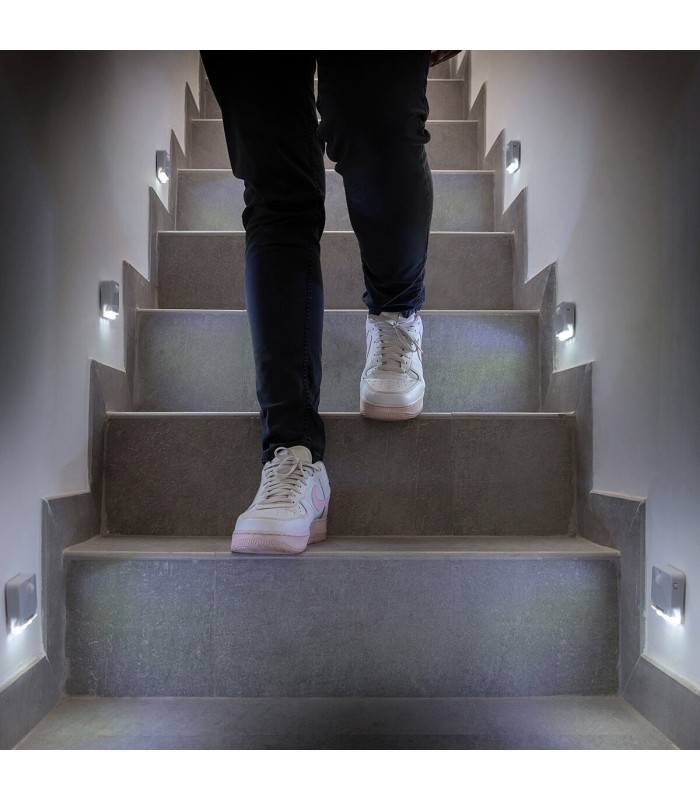 Lumtoo gris – lampes LED capteur de mouvement x2 | InnovaGoods