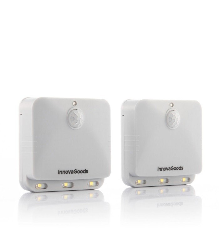 Lumtoo gris – lampes LED capteur de mouvement x2 | InnovaGoods