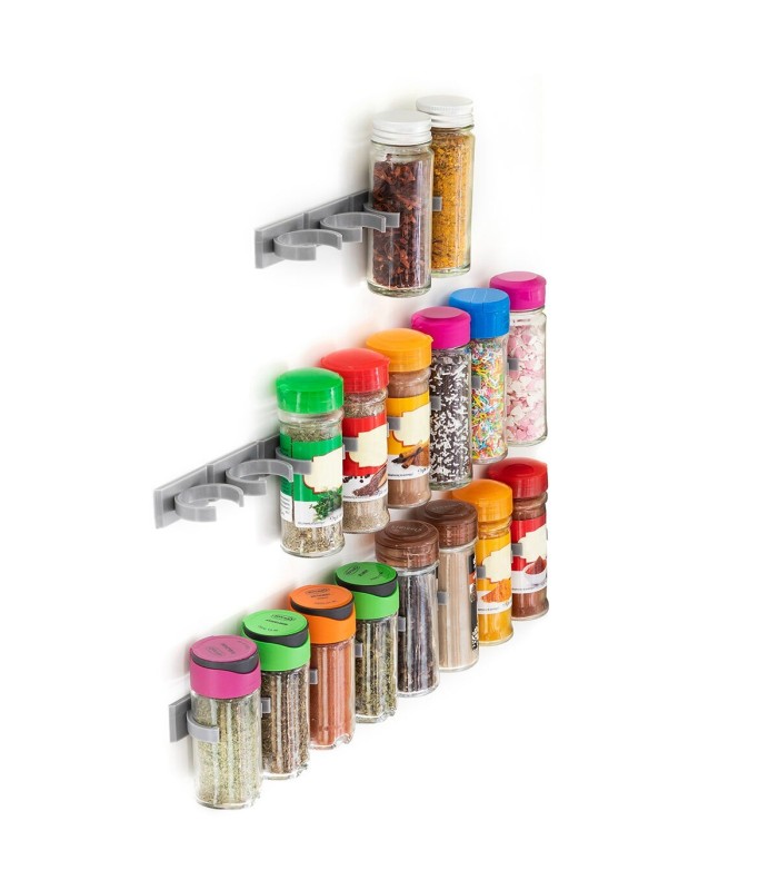 Porte-épices adhésif 🌶️ - x20 sans perçage, gain de place