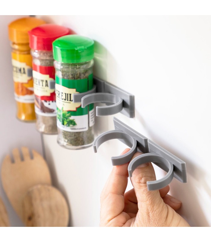 Porte-épices adhésif 🌶️ - x20 sans perçage, gain de place