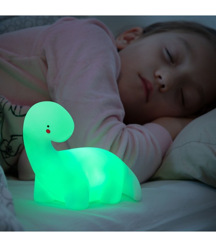 Lightosaurus blanc – lampe dinosaure LED multicolore InnovaGoods