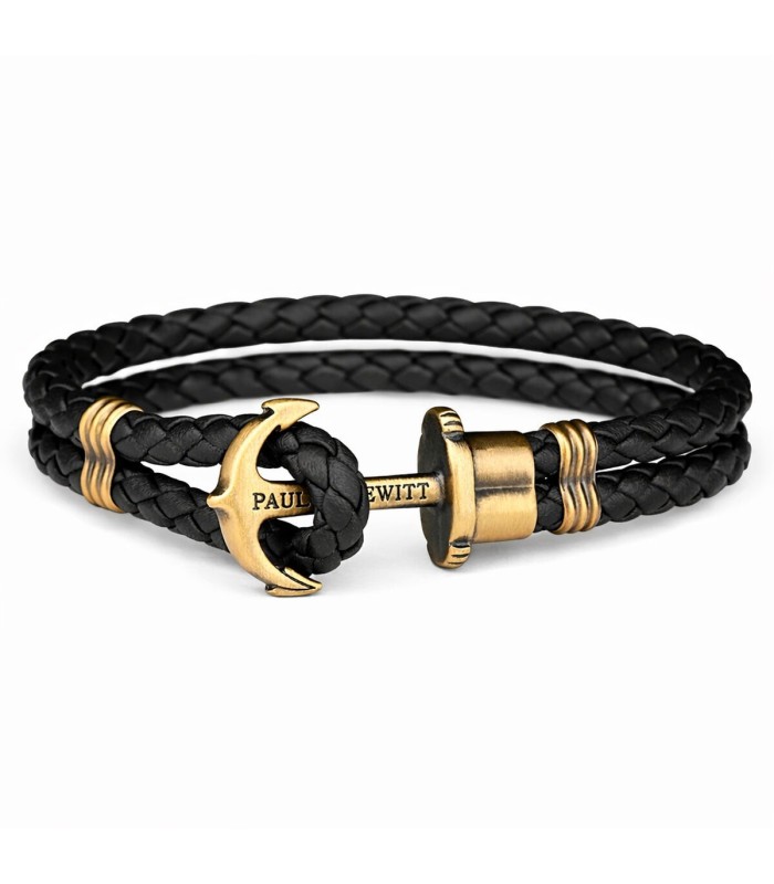 Bracelet femme Paul Hewitt ⚓ noir cuir | allure raffinée
