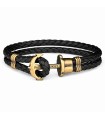 Bracelet femme Paul Hewitt ⚓ noir cuir | allure raffinée