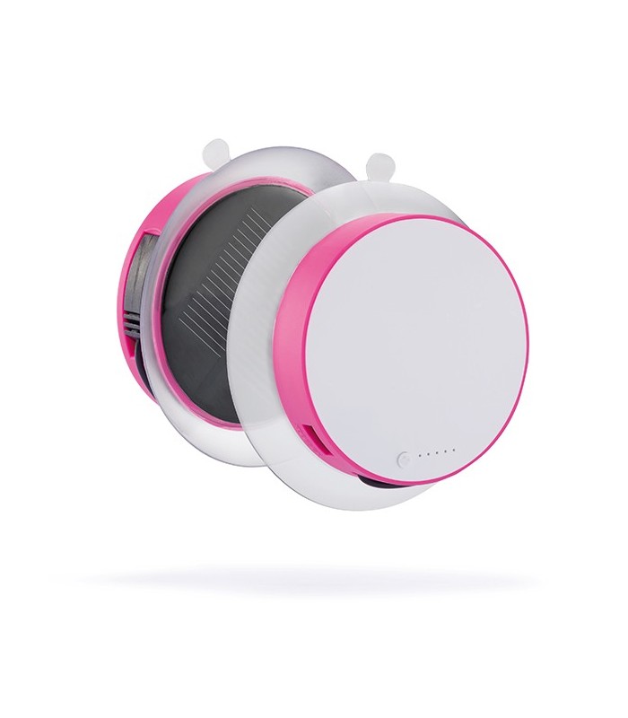 Chargeur solaire vitre rose