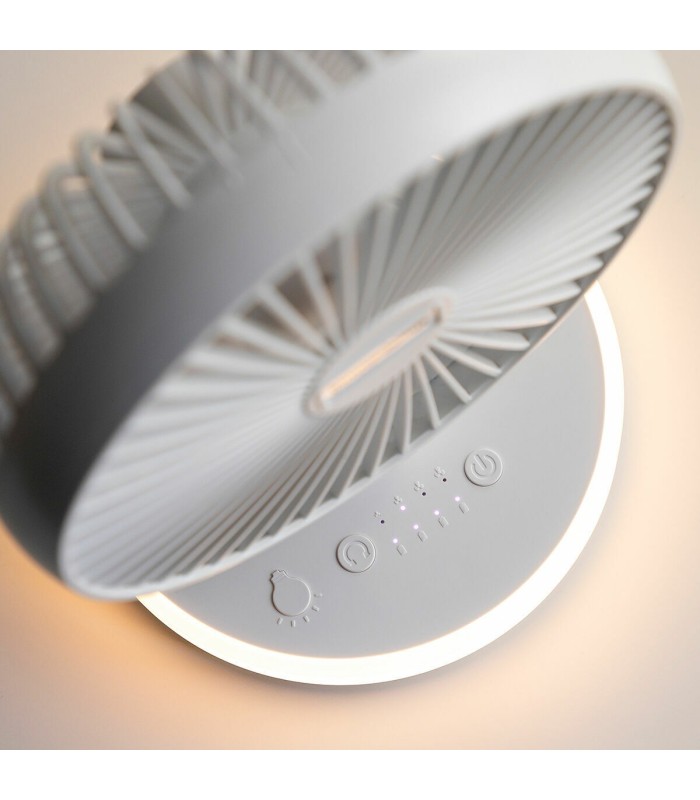Ventilateur de bureau FanLed blanc – InnovaGoods LED, 4000 mAh