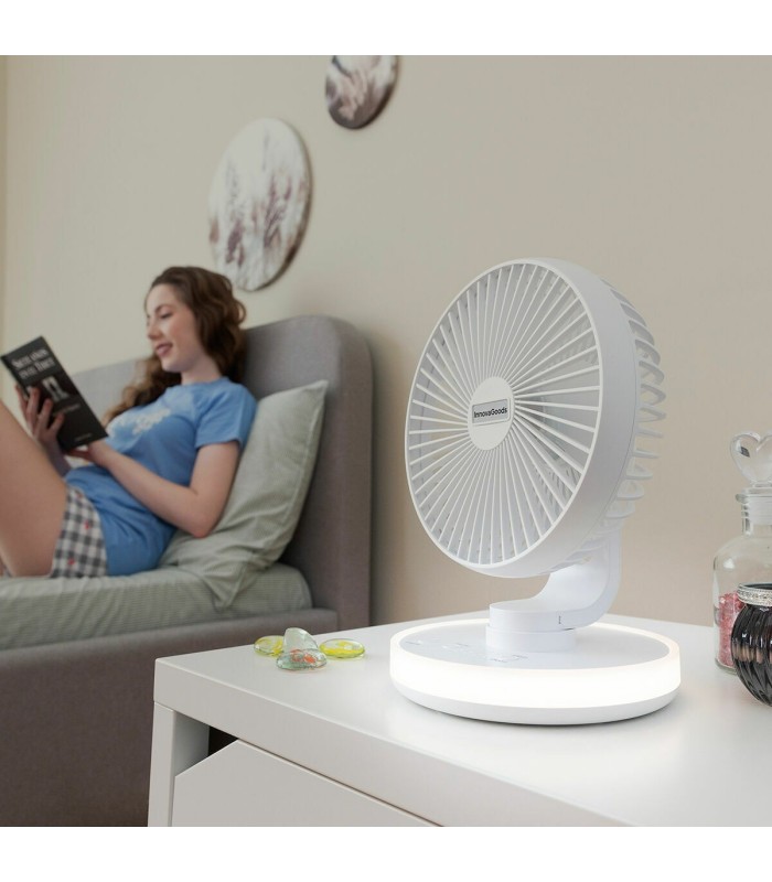 Ventilateur de bureau 🌬️ | LED, batterie 4000 mAh | léger et maniable