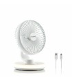 Ventilateur de bureau FanLed blanc – InnovaGoods LED, 4000 mAh