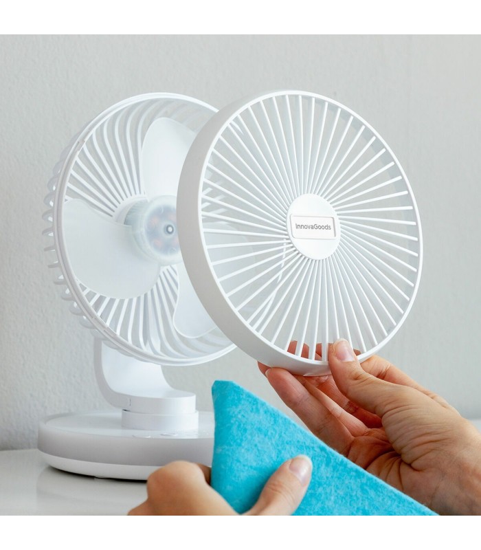 Ventilateur de bureau 🌬️ | LED, batterie 4000 mAh | léger et maniable