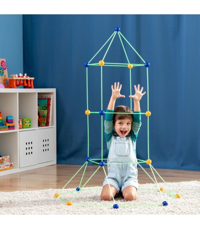 ✨ Kit fort enfant Archikitt 85 pièces fluorescent | InnovaGoods