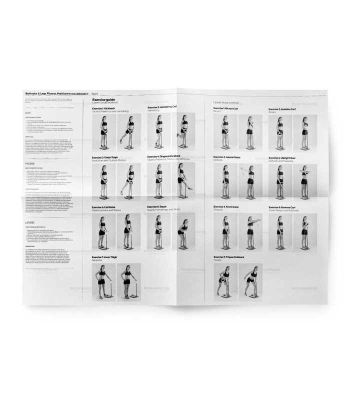Plateforme de Fitness pour Fessiers et Jambes avec Guide d'Exercices InnovaGoods
