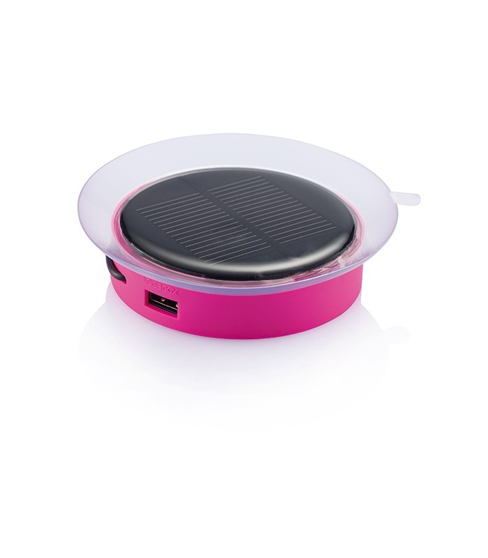 Chargeur solaire vitre rose
