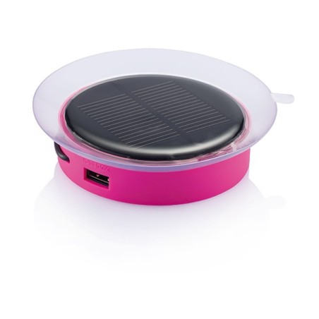 Chargeur solaire vitre rose