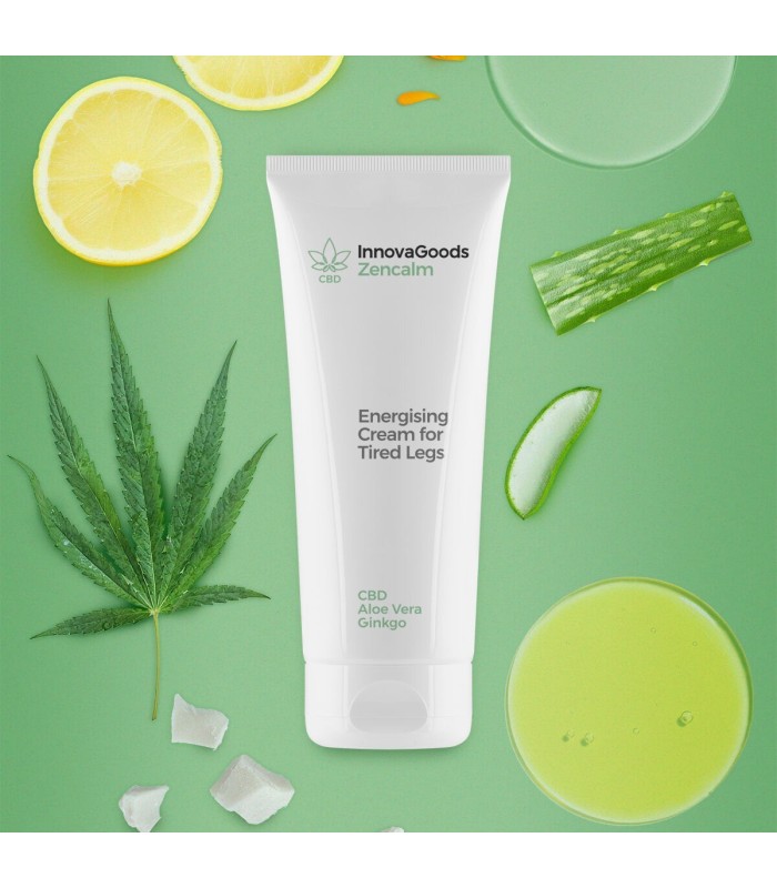 Réflexion durant 4 secondes Zencalm – crème CBD jambes fatiguées, InnovaGoods 200 ml