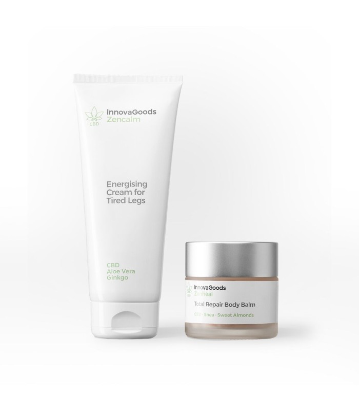 Réflexion durant quelques secondes Pack Duo Réparateur CBD, baume et crème énergisante – InnovaGoods