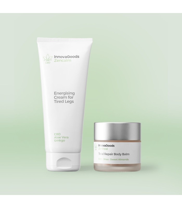 Pack Duo Réparateur CBD baume et crème énergisante – InnovaGoods
