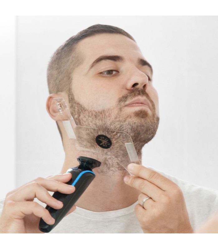 Réflexion durant une seconde Hipster Barber – guide de rasage barbe transparent | InnovaGoods Aimez-vous cette personnalité ?