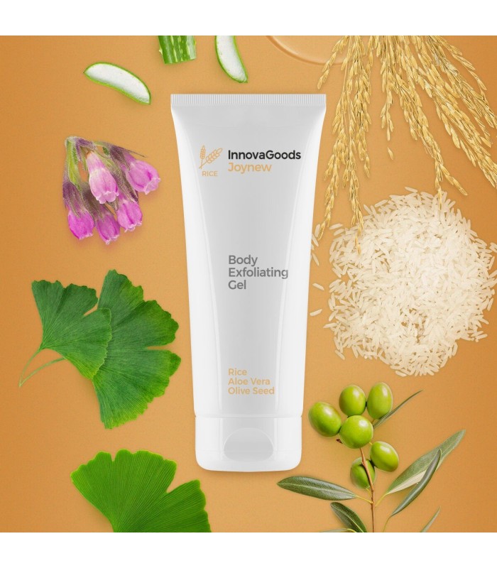 Réflexion durant quelques secondes Rice Joynew – gel exfoliant corporel blanc, InnovaGoods 200 ml