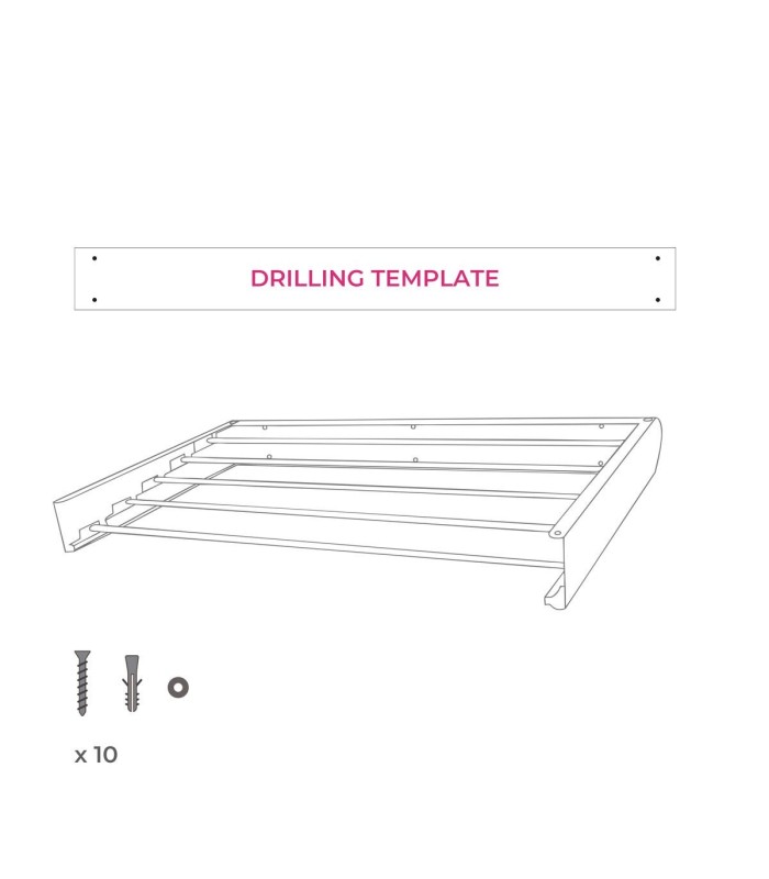 Étendoir mural pliable 🧺 | blanc, durable et gain de place