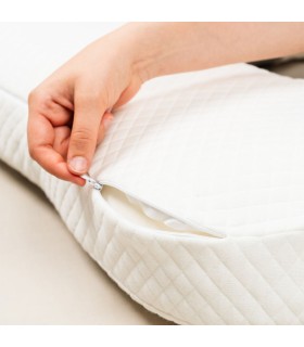 Oreiller ergonomique 61 x 63 🧠 en U blanc Gris