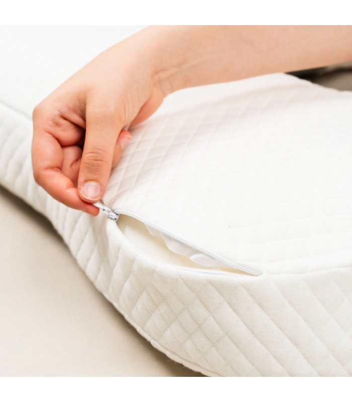 Oreiller ergonomique 61 x 63 🧠 en U blanc Gris