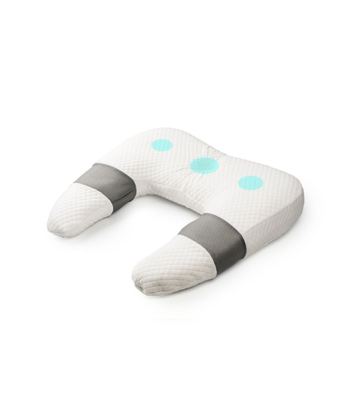 Oreiller ergonomique Ullow en U blanc/gris – InnovaGoods
