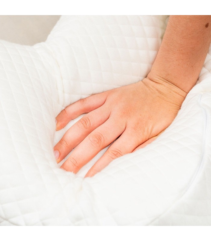 Oreiller ergonomique Ullow en U blanc/gris – InnovaGoods