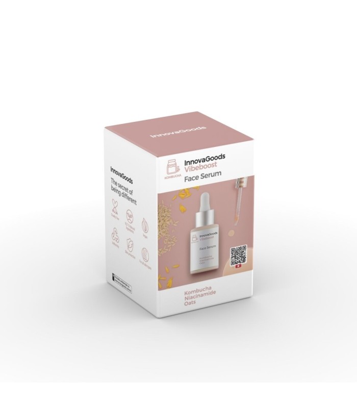 Réflexion durant une seconde Vibeboost Kombucha – sérum visage InnovaGoods, 30 ml