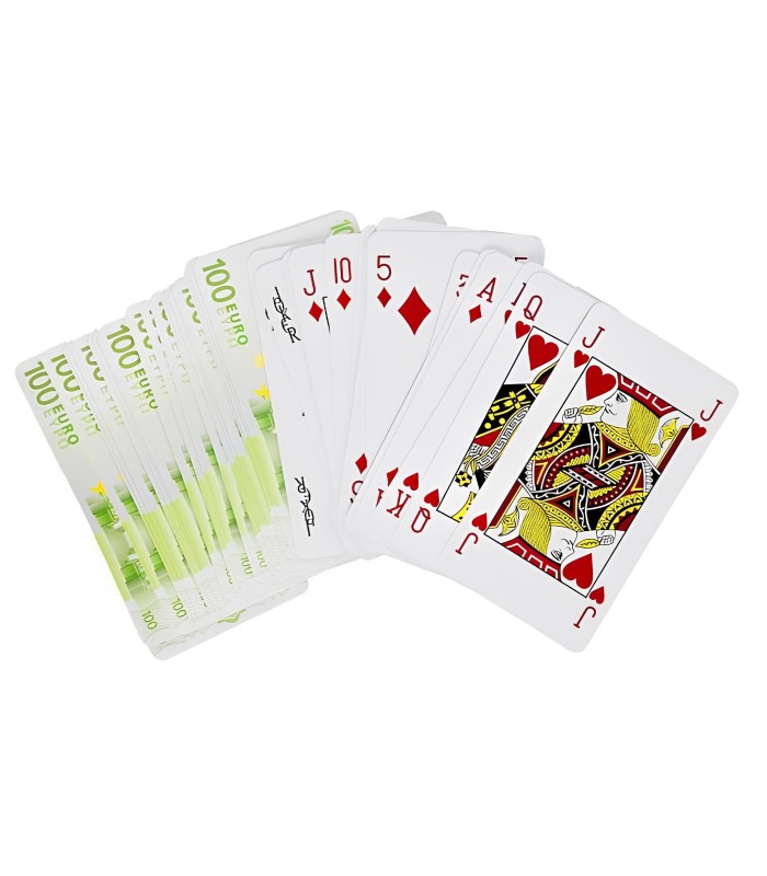 Jeu de 54 cartes euro et dollars 💵 - idée cadeau durable