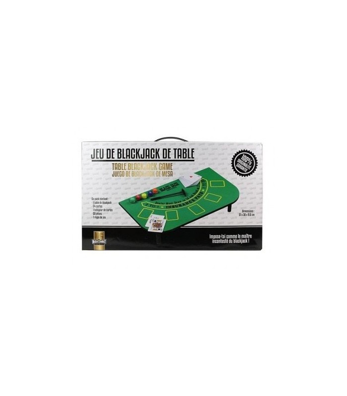 Jeu de table Blackjack ♠️ – Coffret complet avec cartes et jetons