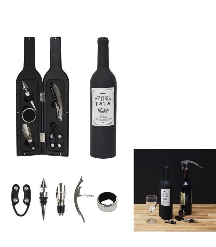 Coffret vin 5 accessoires – Millésime Meilleur PAPA