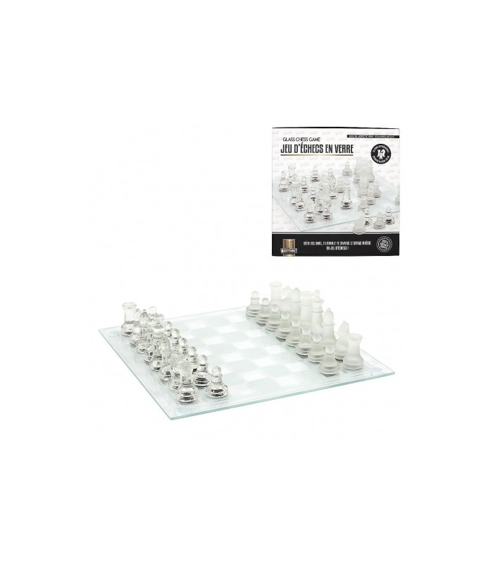 JEU D ECHECS VERRE 25X25 CM