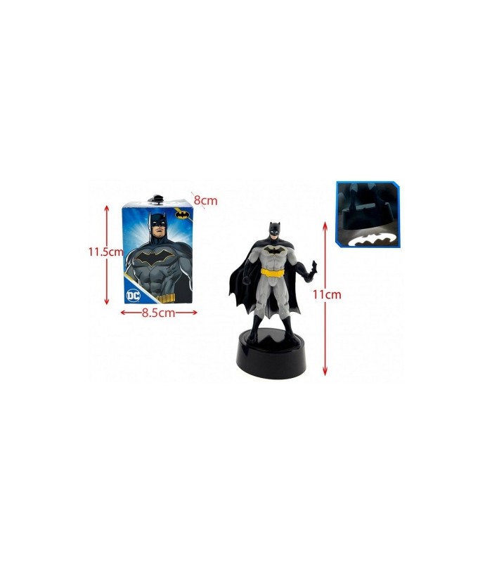 Figurine LED Batman 11 cm – noir, gris et jaune