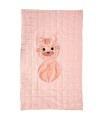 Couverture convertible chat Rose 🐱 | douce et rassurante enfant