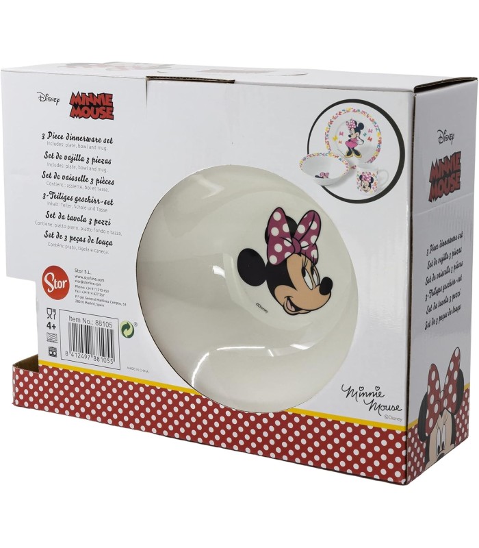 Coffret déjeuner céramique Minnie 🥣 Set 3 pièces Disney