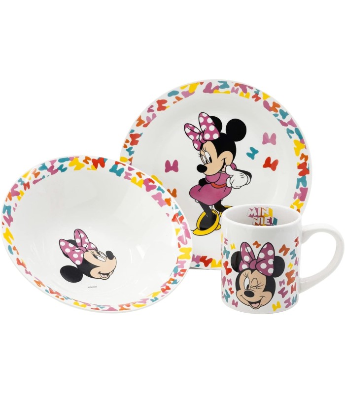 Coffret déjeuner céramique Minnie 🥣 Set 3 pièces Disney
