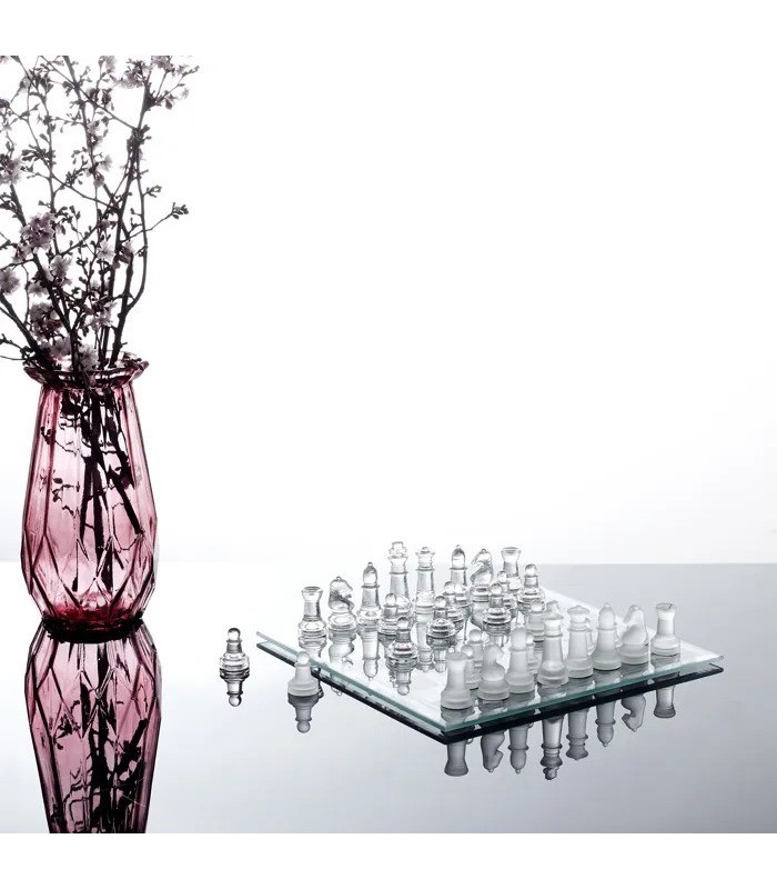 JEU D ECHECS VERRE 25X25 CM